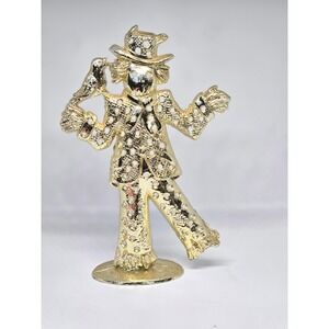 Vintage Torino Scarecrow‎ Gold Tone Jewelry Tree Stand